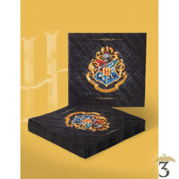 20 serviettes hogwarts 33×33 - Les Trois Reliques, magasin Harry Potter - Photo N°3