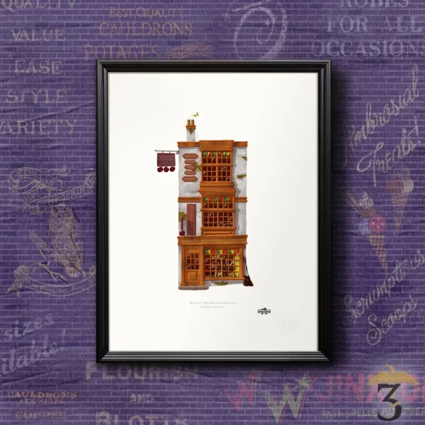 Art print minalima – boutique accessoires de quidditch - Les Trois Reliques, magasin Harry Potter - Photo N°4