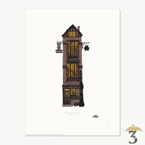 Art print minalima – boutique au bon chaudron - Les Trois Reliques, magasin Harry Potter - Photo N°1