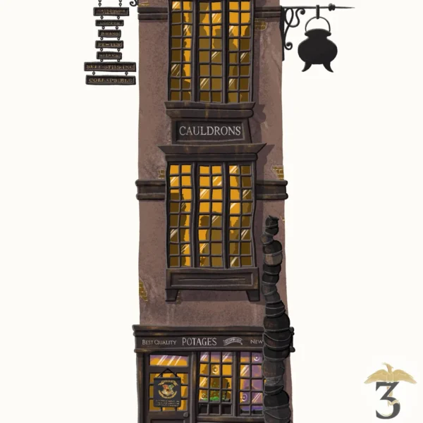 Art print minalima – boutique au bon chaudron - Les Trois Reliques, magasin Harry Potter - Photo N°2