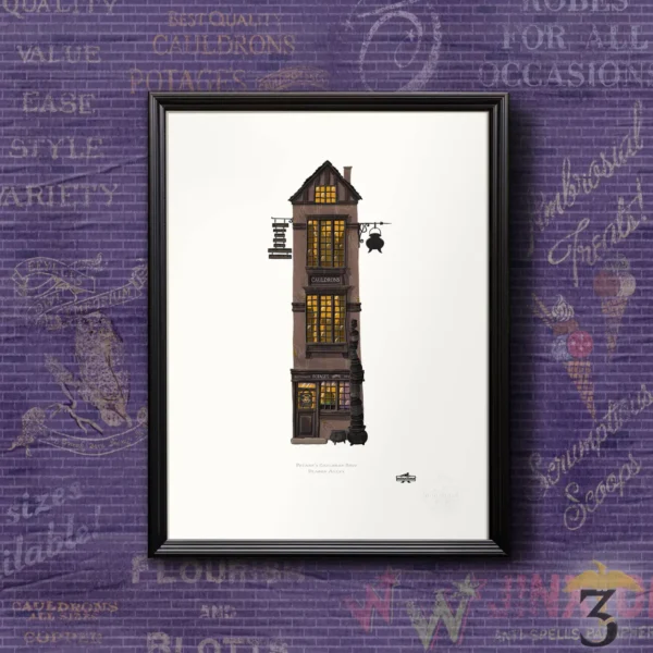 Art print minalima – boutique au bon chaudron - Les Trois Reliques, magasin Harry Potter - Photo N°4