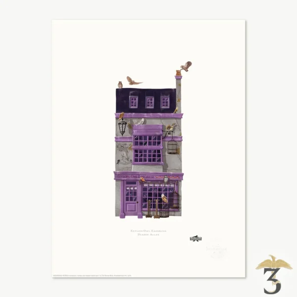 Art print minalima – boutique eeylops au royaume du hibou - Les Trois Reliques, magasin Harry Potter - Photo N°1