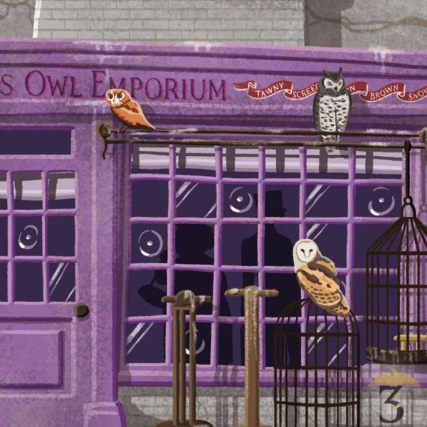 Art print minalima – boutique eeylops au royaume du hibou - Les Trois Reliques, magasin Harry Potter - Photo N°3