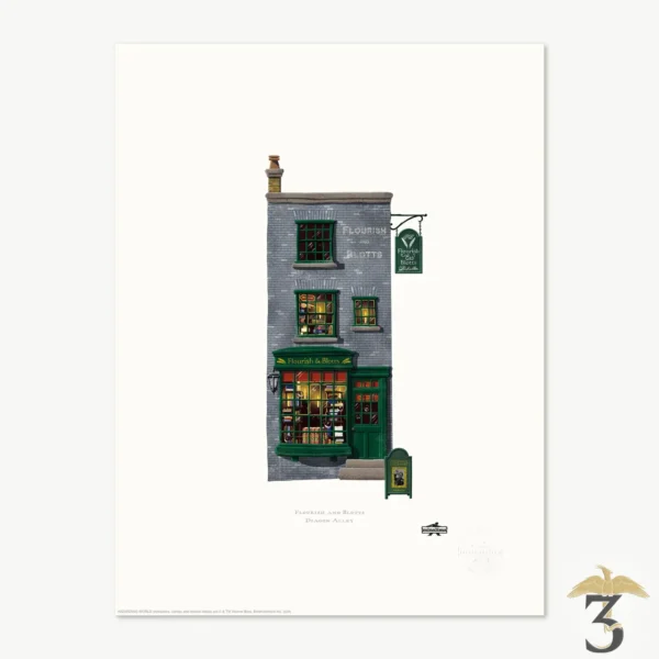 Art print minalima – boutique fleury et bott - Les Trois Reliques, magasin Harry Potter - Photo N°1