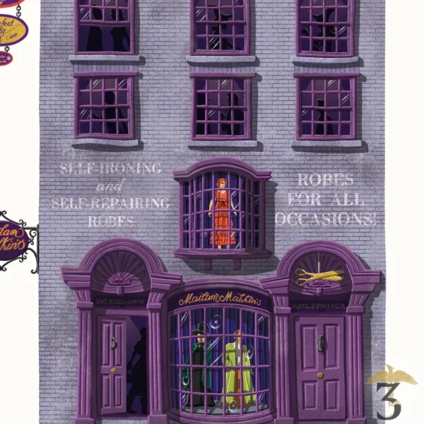 Art print minalima – boutique madame guipure - Les Trois Reliques, magasin Harry Potter - Photo N°2