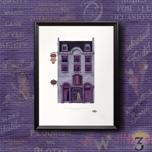 Art print minalima – boutique madame guipure - Les Trois Reliques, magasin Harry Potter - Photo N°4