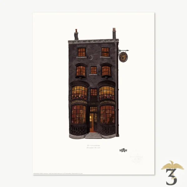 Art print minalima – boutique ollivander - Les Trois Reliques, magasin Harry Potter - Photo N°1