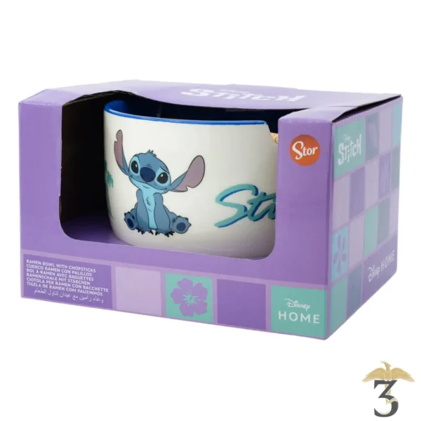 Bol a ramen avec baguettes – stitch - Les Trois Reliques, magasin Harry Potter - Photo N°4