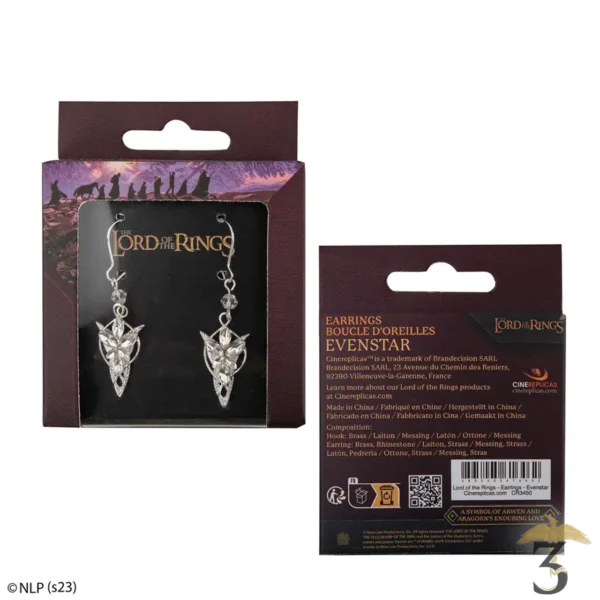 Boucles d oreilles etoiles du soir – le seigneur des anneaux - Les Trois Reliques, magasin Harry Potter - Photo N°3