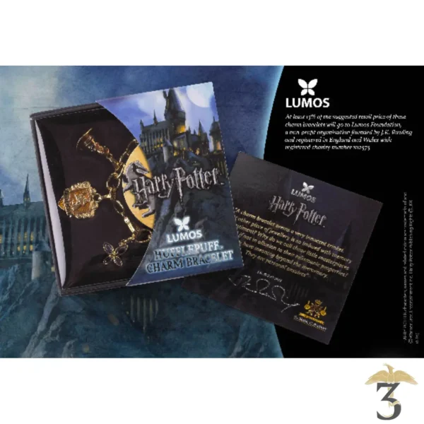 BRACELET CHARMS LUMOS POUFSOUFFLE - Les Trois Reliques, magasin Harry Potter - Photo N°2