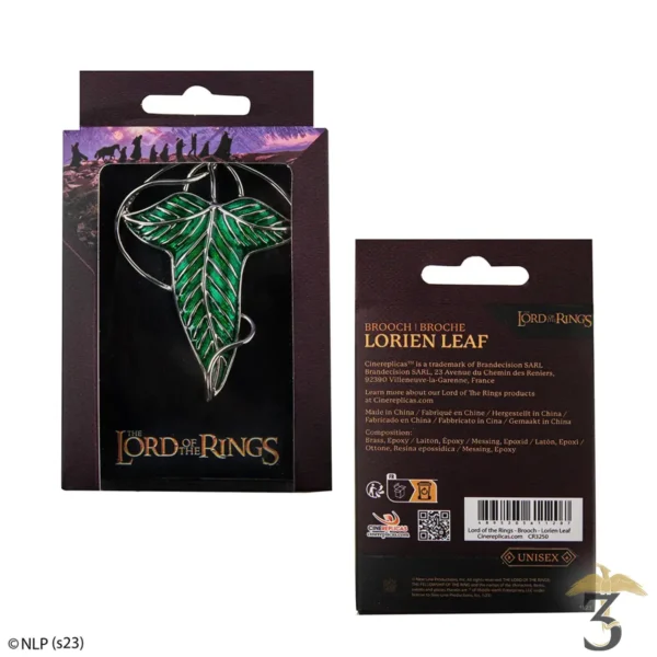 Broche feuille de la lorien – seigneur des anneaux - Les Trois Reliques, magasin Harry Potter - Photo N°3