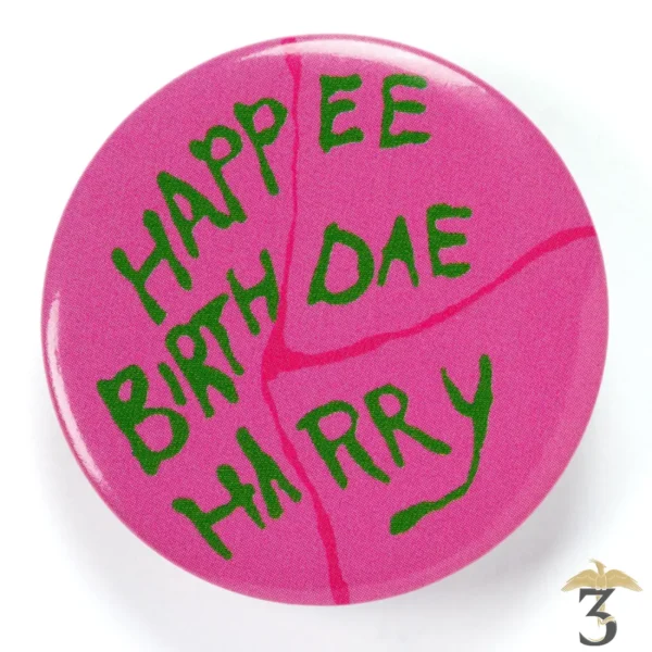 Carte de voeux d anniversaire avec le gateau dobby et un badge bouton un badge - Les Trois Reliques, magasin Harry Potter - Photo N°2