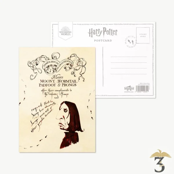 Carte postale message to professor snap from the marauder s map – minalima - Les Trois Reliques, magasin Harry Potter - Photo N°1