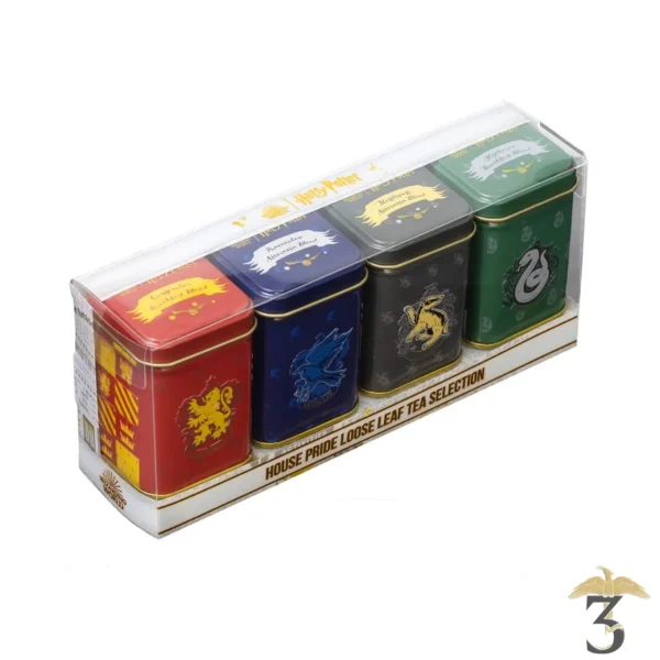 Coffret boîte à thé maisons de poudlard 100 g - Les Trois Reliques, magasin Harry Potter - Photo N°2