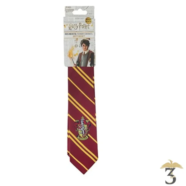 Cravate Gryffondor (enfant) logo tissé - Harry Potter - Les Trois Reliques, magasin Harry Potter - Photo N°2