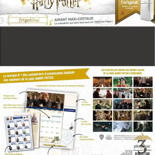 Frigobloc mensuel 2025 harry potter - Les Trois Reliques, magasin Harry Potter - Photo N°2