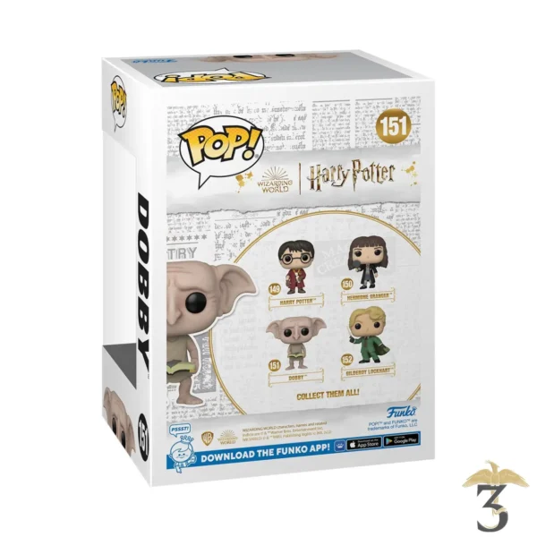 Funko Pop! Harry Potter: The Chamber of Secrets 20th Anniversary - Dobby - Les Trois Reliques, magasin Harry Potter - Photo N°3