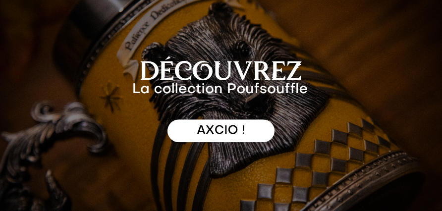 La collection Poufsouffle de Les4Maisons disponible chez les 3 Reliques boutique harry potter près de Lyon