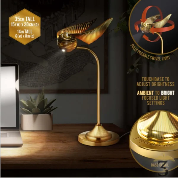 Lampe de bureau vif d or 36 cm - Les Trois Reliques, magasin Harry Potter - Photo N°1