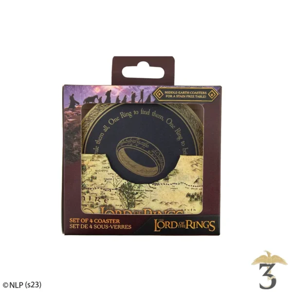 Lot de 4 sous-verre – le seigneur des anneaux - Les Trois Reliques, magasin Harry Potter - Photo N°3