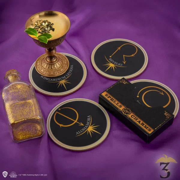 Lot de 4 sous-verre – sortileges – harry potter - Les Trois Reliques, magasin Harry Potter - Photo N°7