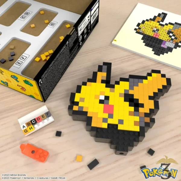 Mega coffret construction pikachu pixelise – pokemon - Les Trois Reliques, magasin Harry Potter - Photo N°3