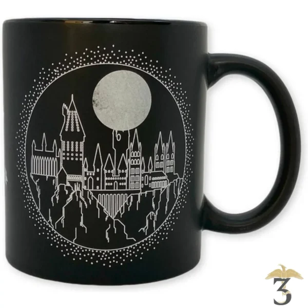 Mug hogwarts noir 315ml - Les Trois Reliques, magasin Harry Potter - Photo N°1