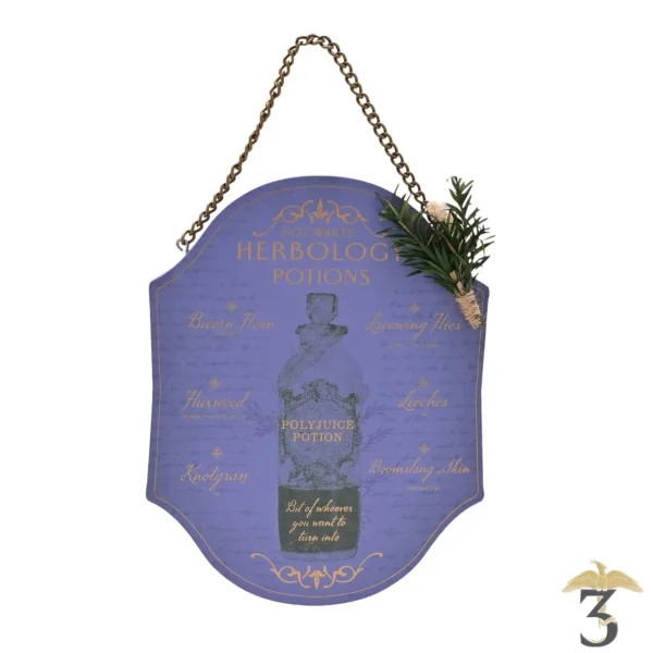 Plaque en bois polynectar - Les Trois Reliques, magasin Harry Potter - Photo N°1