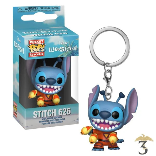 Porte cles pop stitch avec blaster – stitch - Les Trois Reliques, magasin Harry Potter - Photo N°1