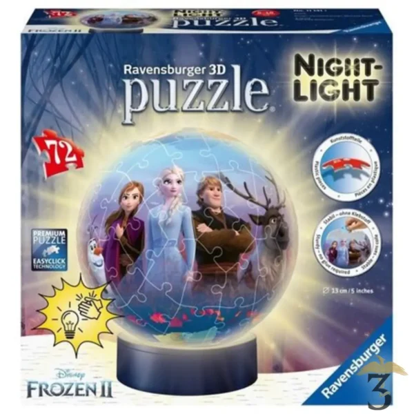 PUZZLE 72 PCS 3D ILLUMINE FROZEN - Les Trois Reliques, magasin Harry Potter - Photo N°1