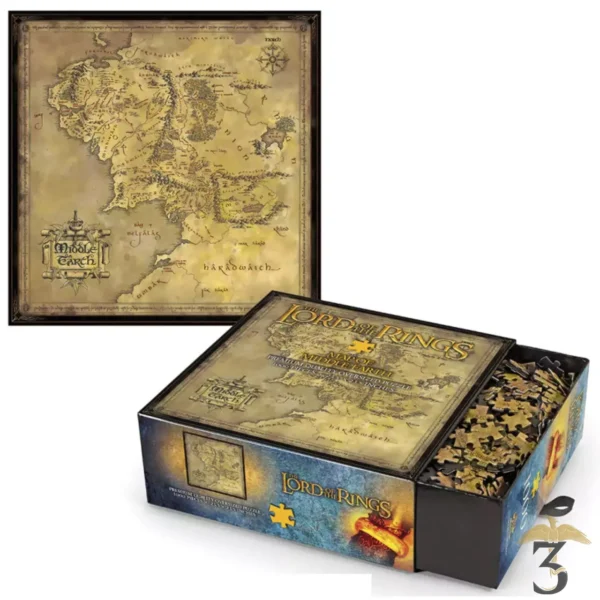 Puzzle carte de la terre du milieu – le seigneur des anneaux - Les Trois Reliques, magasin Harry Potter - Photo N°1