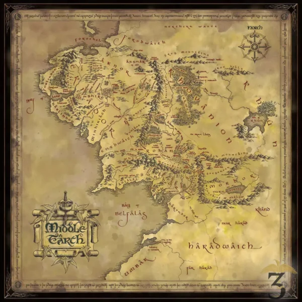 Puzzle carte de la terre du milieu – le seigneur des anneaux - Les Trois Reliques, magasin Harry Potter - Photo N°2