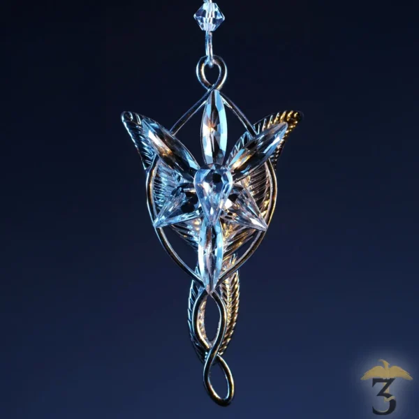 Réplique pendentif etoile du soir arwen argent 925eme cristaux – seigneur des anneaux - Les Trois Reliques, magasin Harry Potter - Photo N°2