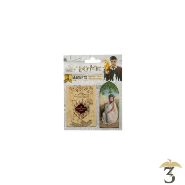 Set de 2 aimants carte du maraudeur et dame du portrait - Les Trois Reliques, magasin Harry Potter - Photo N°1