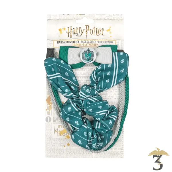 Set de 3 accessoires cheveux serpentard trendy - Les Trois Reliques, magasin Harry Potter - Photo N°1