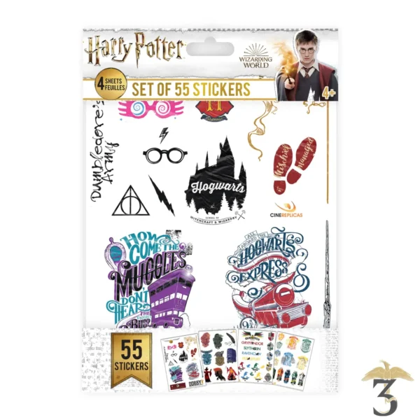 Set de 55 stickers autocollants Harry Potter - Les Trois Reliques, magasin Harry Potter - Photo N°1