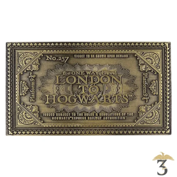 Ticket poudlard express édition limité plaqué argent - Les Trois Reliques, magasin Harry Potter - Photo N°1