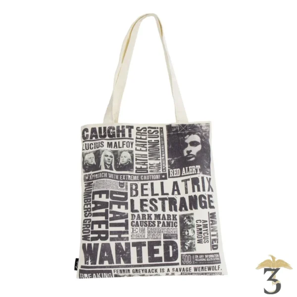 Tote bag wanted death eaters - Les Trois Reliques, magasin Harry Potter - Photo N°1